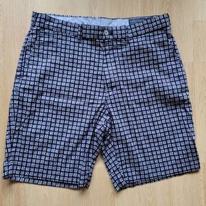 Polo Golf Ralph Lauren Mens Golf Classic Fit Shorts Size 33 Geometric Print Navy